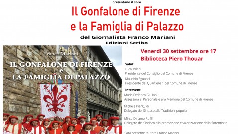 30 settembre ore 17: nuovo appuntamento per i 120 anni del Gonfalone del Comune di Firenze e della famiglia di Palazzo