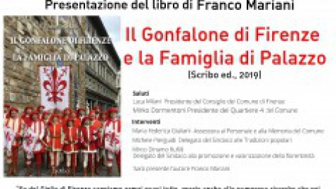 20 ottobre ore 17: ultimo appuntamento nelle biblioteche dei Quartieri per i 120 anni del Gonfalone del Comune di Firenze e della Famiglia di Palazzo