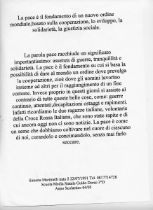 CONCORSO PASSAPAROLE DI PACE EDIZIONE 2004  2005 (1489)