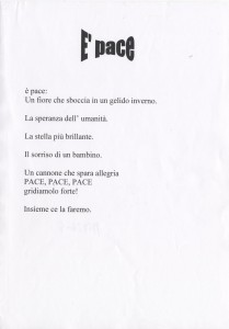 CONCORSO PASSAPAROLE DI PACE EDIZIONE 2004  2005 (2447)