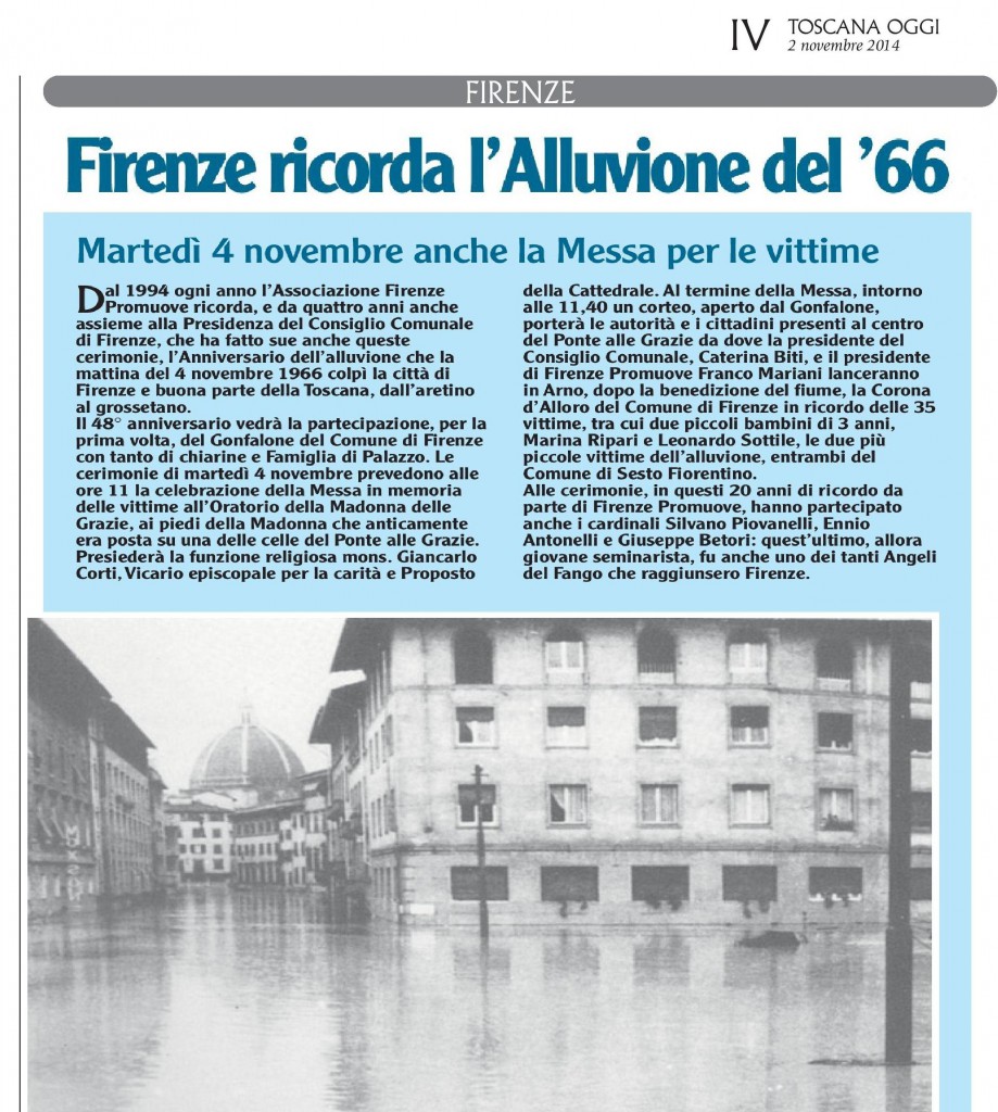 Toscanaoggi cerimonie 2014 Alluvione