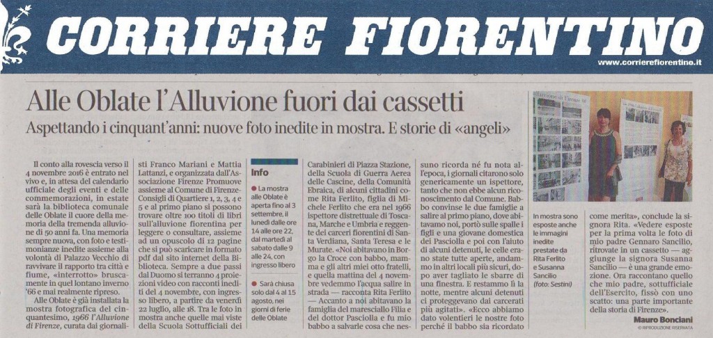 Corriere Fiorentino Corriere della Sera 20 luglio 2016